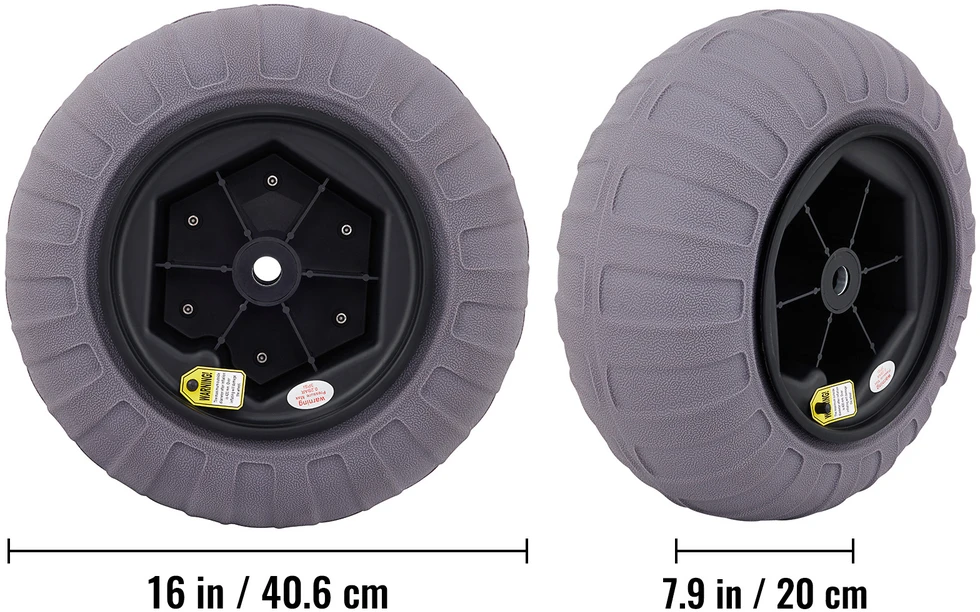VEVOR paplūdimio vežimo ratai, 40 cm smėlio padangos