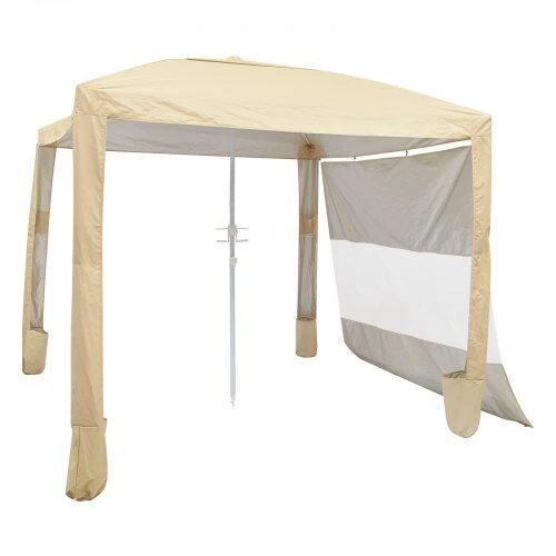 VEVOR Paplūdimio pastogė su šonine siena, 2,4 x 2,4 m