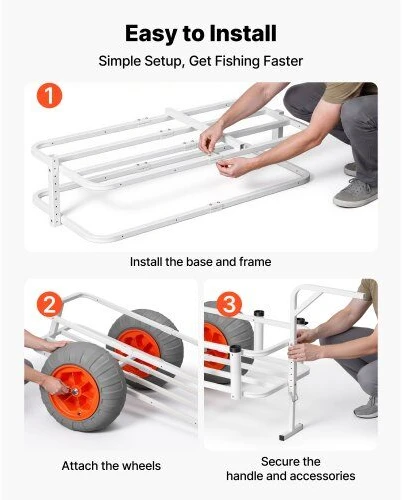 Paplūdimio žvejybos vežimėlis VEVOR 30012-SIS, 159 kg keliamoji galia