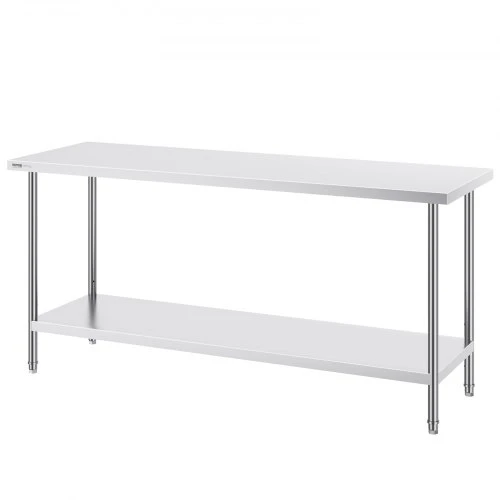 VEVOR Nerūdijančio plieno darbastalis 61x182x86 cm