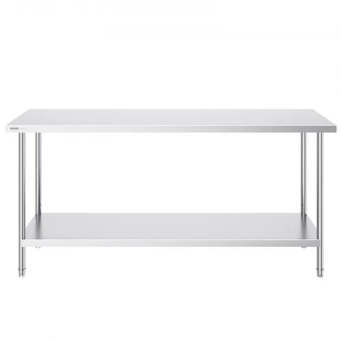 VEVOR Nerūdijančio plieno darbastalis 61x182x86 cm