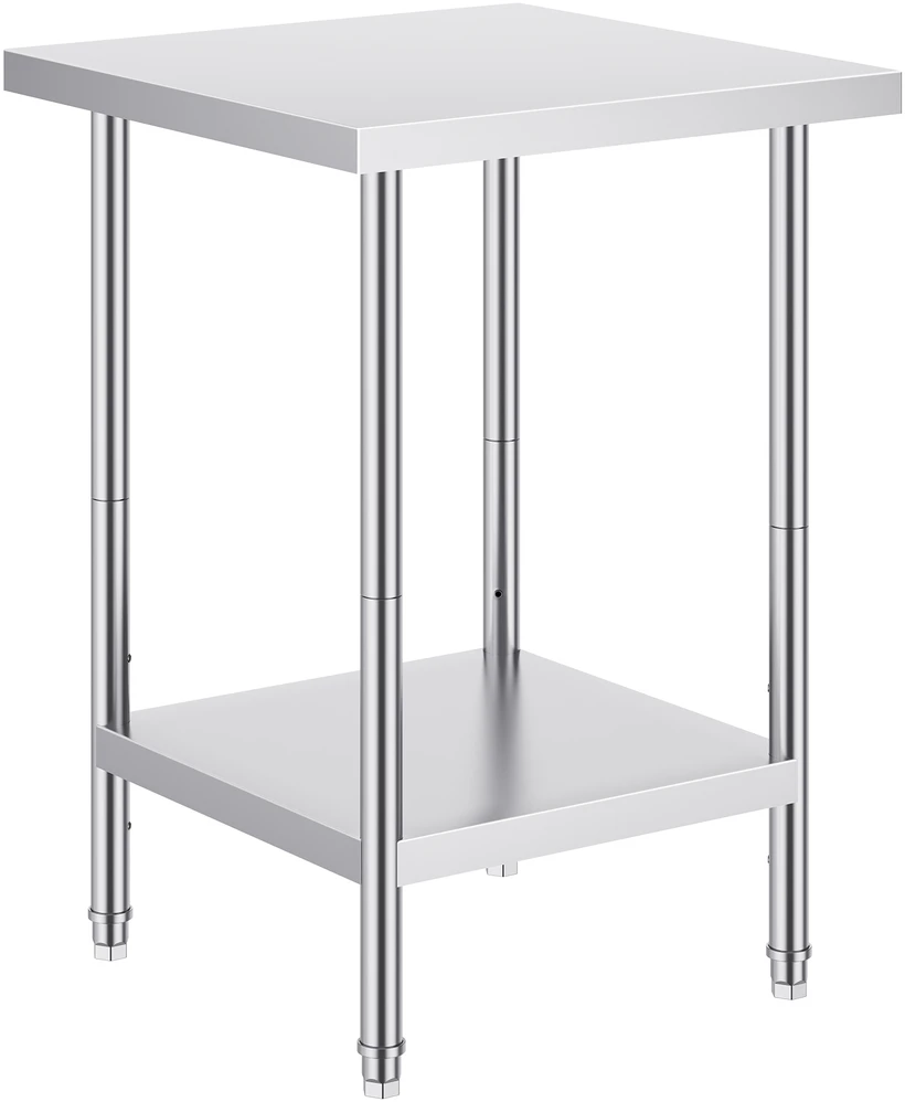 VEVOR Nerūdijančio plieno darbo stalas 61x61x86 cm