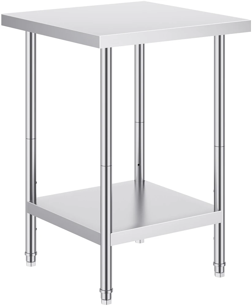 VEVOR Nerūdijančio plieno darbo stalas 61x61x86 cm