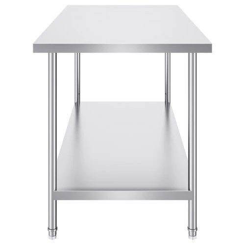 VEVOR Nerūdijančio plieno darbo stalas maisto ruošimui 76x152x86 cm