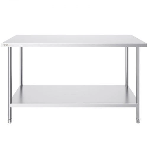 VEVOR Nerūdijančio plieno darbo stalas maisto ruošimui 76x152x86 cm