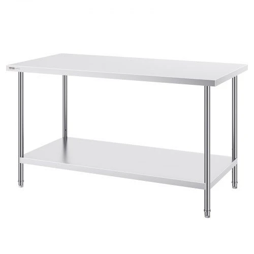 VEVOR Nerūdijančio plieno darbo stalas maisto ruošimui 76x152x86 cm