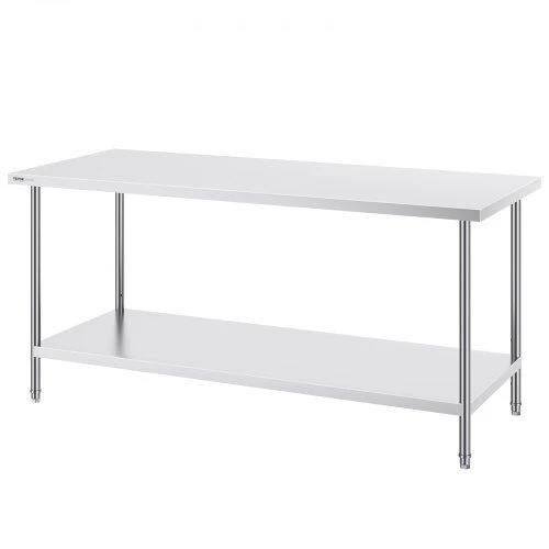 VEVOR Nerūdijančio plieno paruošiamasis stalas 76x183x86 cm
