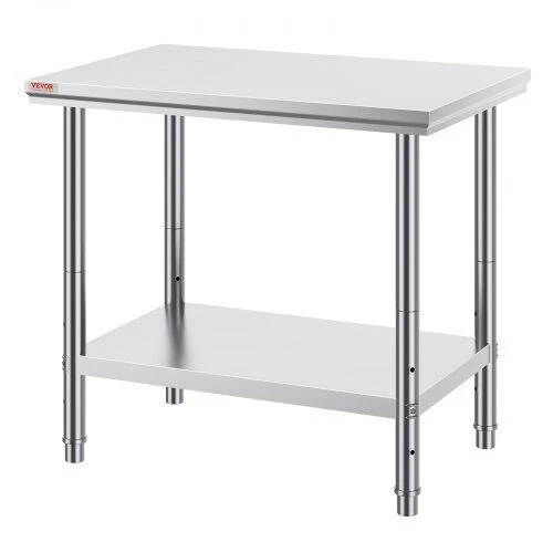 VEVOR Nerūdijančio plieno darbastalis 60x90x80 cm