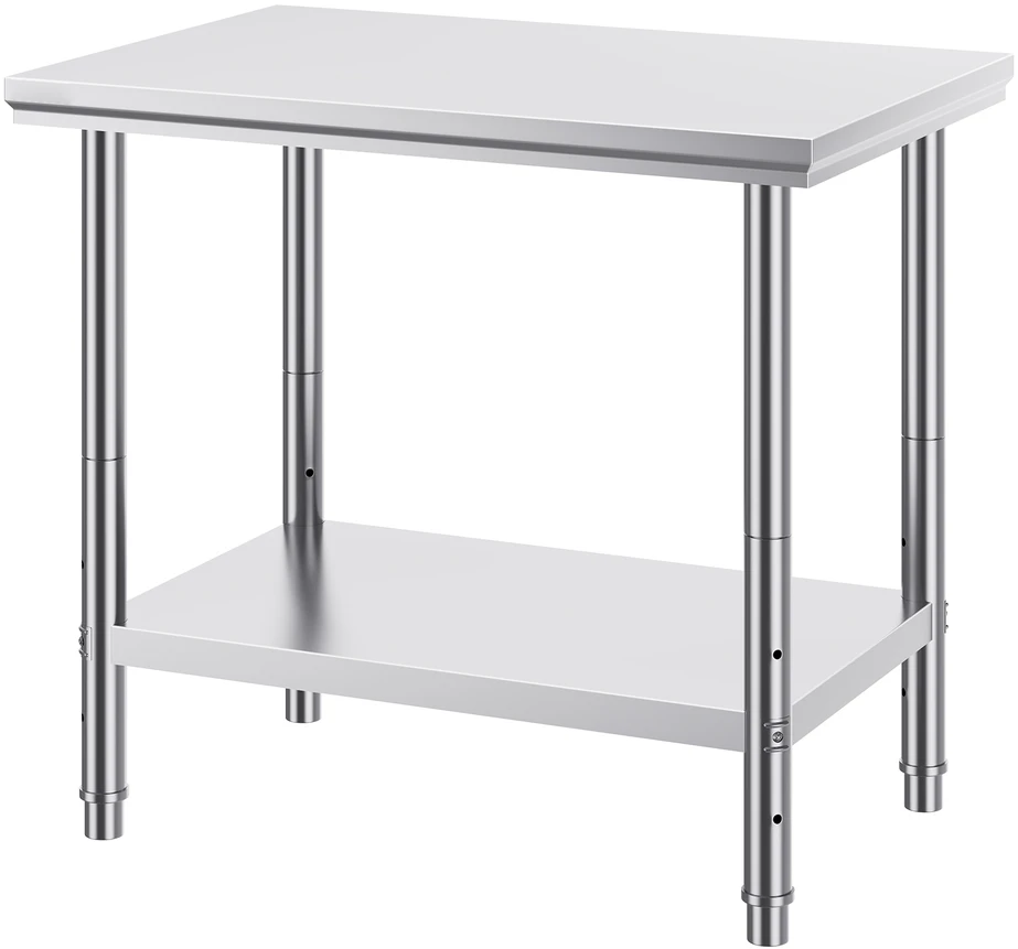 VEVOR Nerūdijančio plieno darbastalis 60x90x80 cm