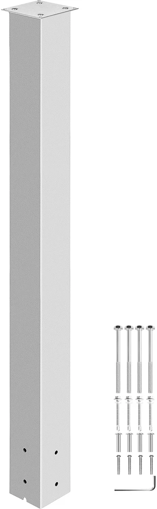 VEVOR Pašto dėžutės stovas, 109 cm, baltas, Q235 plienas, paviršinis montavimas
