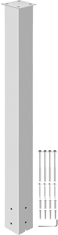VEVOR Pašto dėžutės stovas, 109 cm, baltas, Q235 plienas, paviršinis montavimas