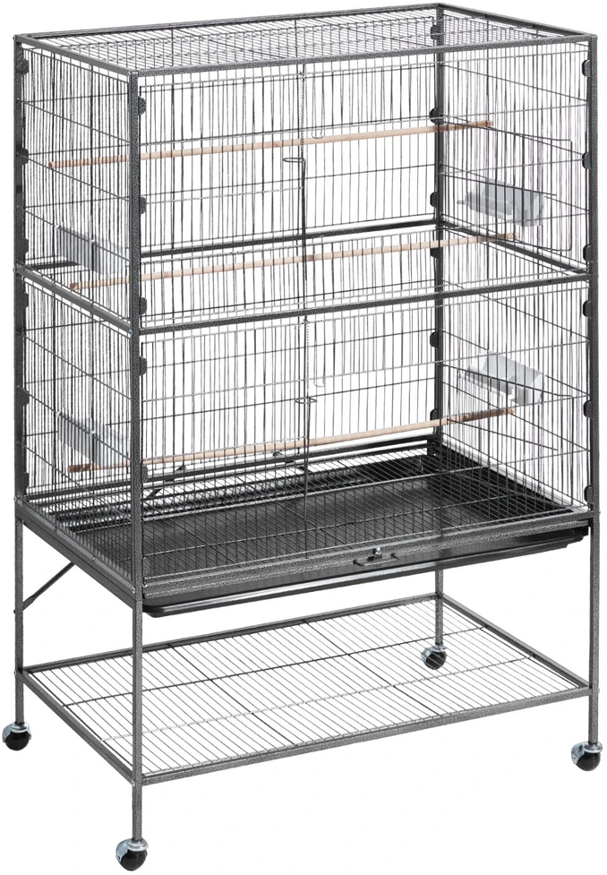 VEVOR Paukščių narvas 930 x 580 x 1510 mm su lygiu stogu
