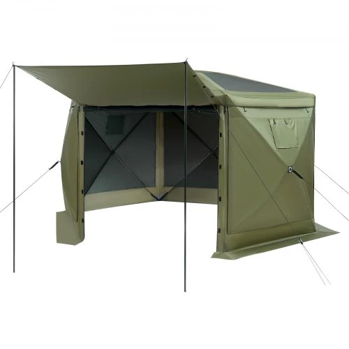 VEVOR Išskleidžiama pavėsinė su tinkleliu, 3x3 m