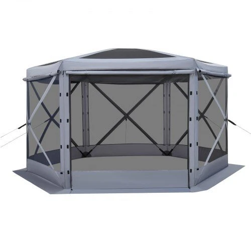 VEVOR Išskleidžiama pavėsinė su tinkleliu, 3.6 x 3.6 m