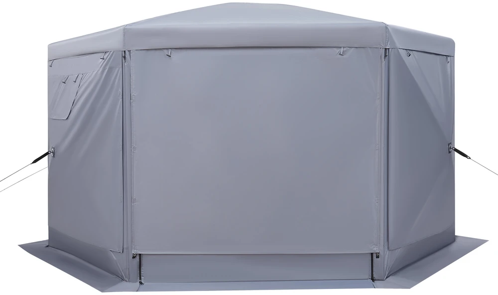 VEVOR Išskleidžiama pavėsinė su tinkleliu, 3.6 x 3.6 m
