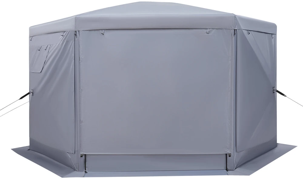 VEVOR Išskleidžiama pavėsinė su tinkleliu, 3.6 x 3.6 m