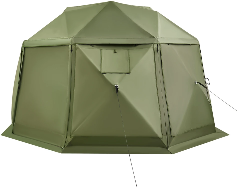 VEVOR Išskleidžiama pavėsinė su tinkleliu, 3.96 x 3.96 m, 13 kampų