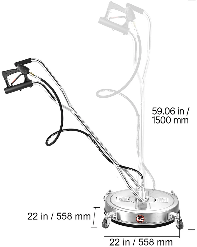 VEVOR 22" plovimo įrenginys su keturiais ratais