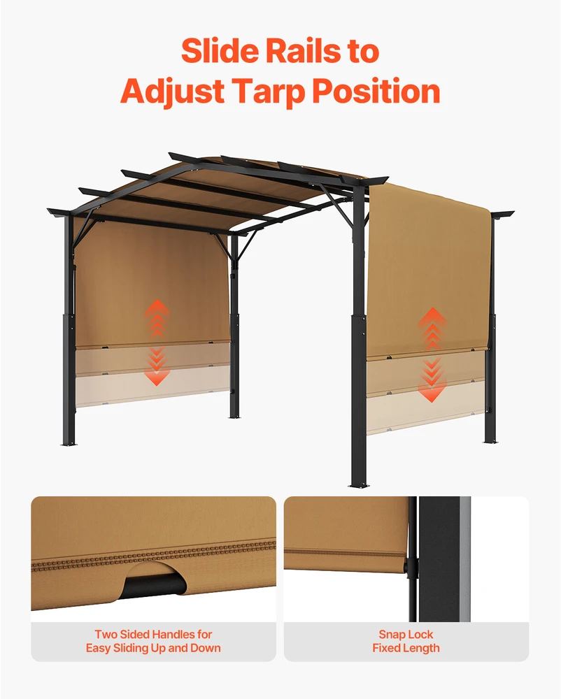 VEVOR 10x10 ft lauko pergola su stogu