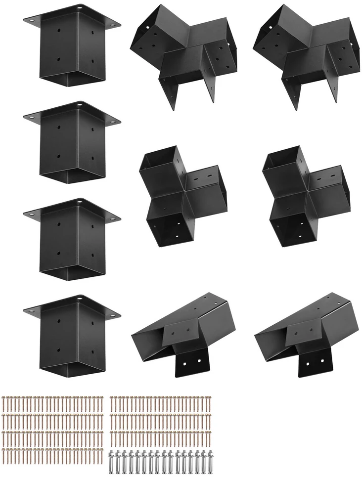 VEVOR Pergolos tvirtinimo elementų rinkinys 9x9 cm