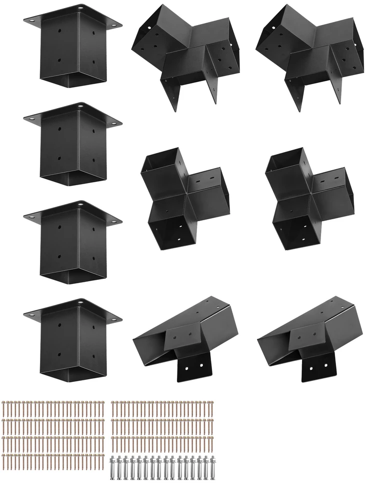VEVOR Pergolos tvirtinimo elementų rinkinys 9x9 cm