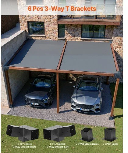 VEVOR Pergolės laikiklių rinkinys, 92x92 mm medienai