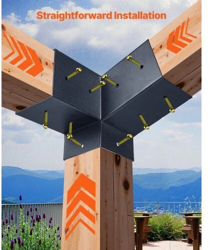 VEVOR Pergolės laikiklių rinkinys, 92x92 mm medienai
