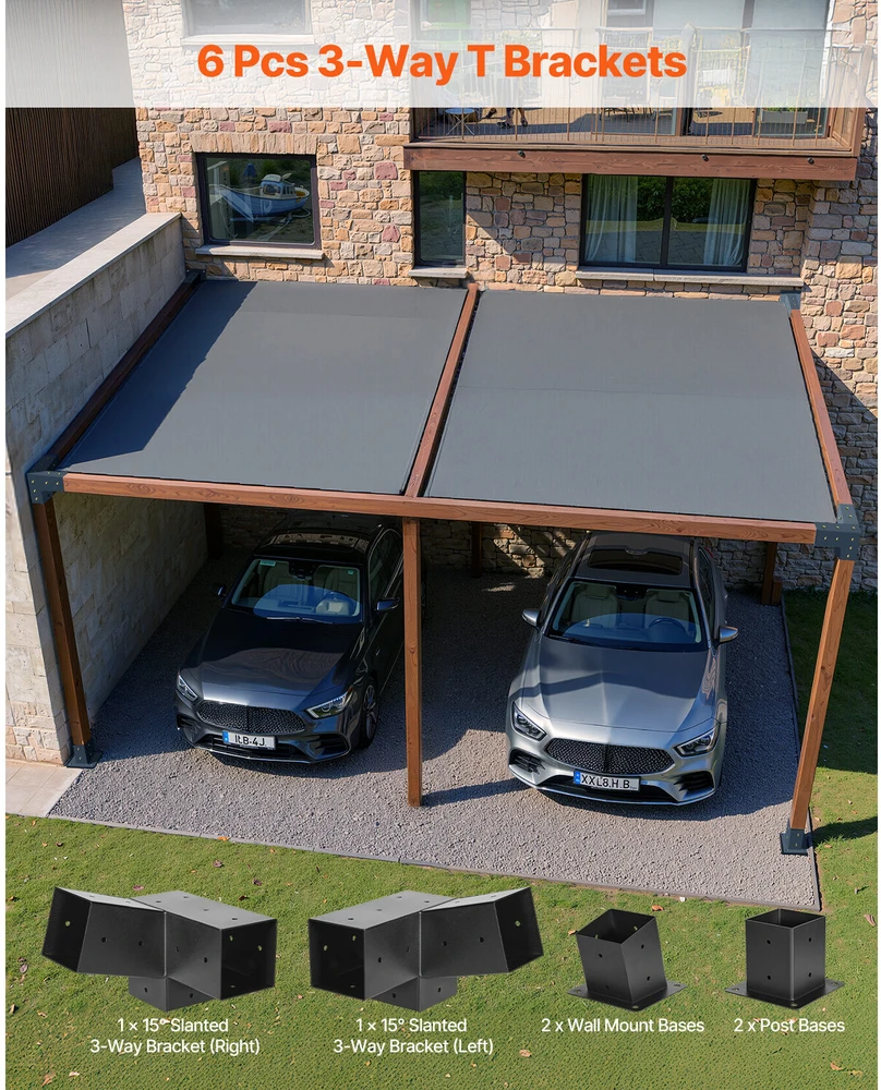 VEVOR Pergolės laikiklių rinkinys, 92x92 mm medienai