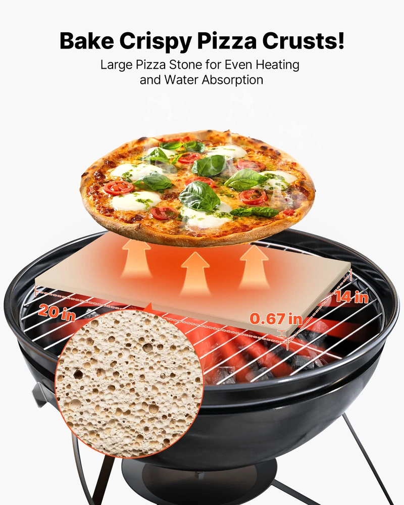 VEVOR Naudojimo viryklėje ir kepsninėje pizza akmuo