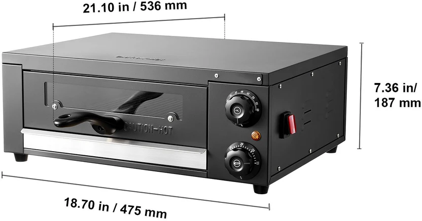 VEVOR Elektrinė picų krosnis, 304.8 mm stalviršio