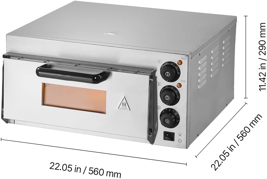 VEVOR Kompaktiška elektrinė pica krosnis 16"