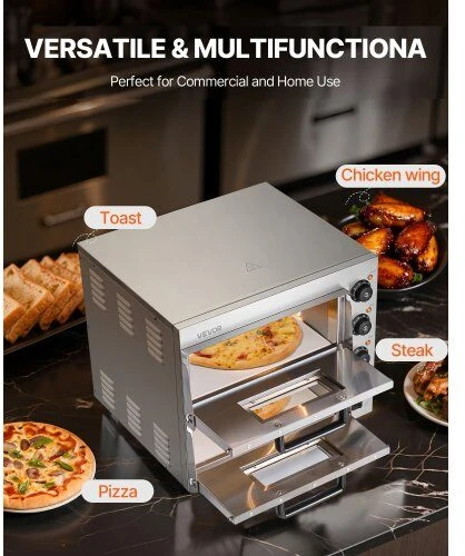 VEVOR Komercinė stalviršinė elektrinė picų krosnelė 40 cm