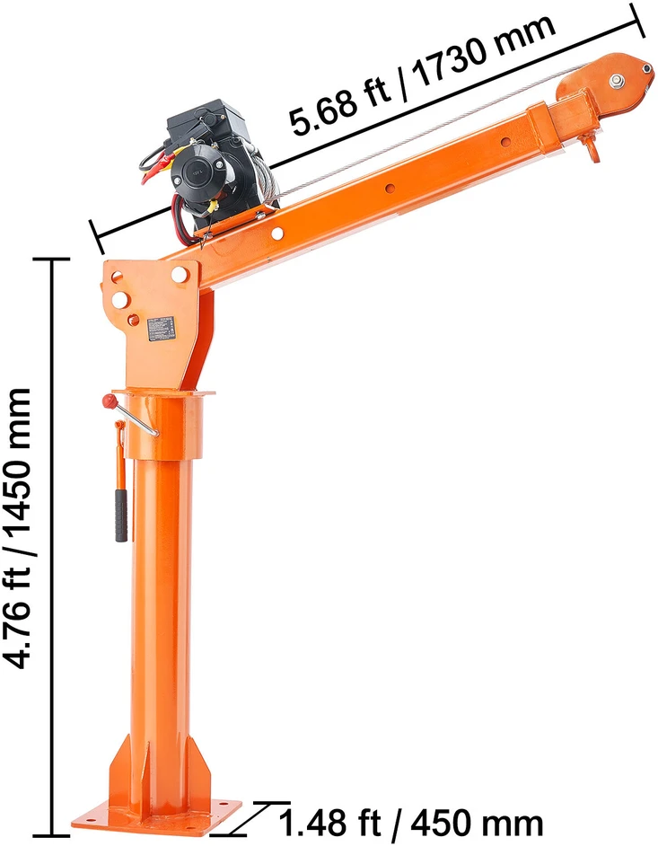 VEVOR Elektrinis kėlimo kranas pikapui, 998 kg, 360°