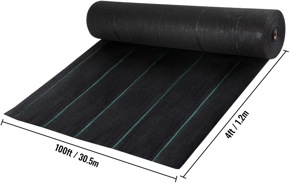 VEVOR Piktžolių barjeras, geotekstilė sodui 0,9x91,4 m