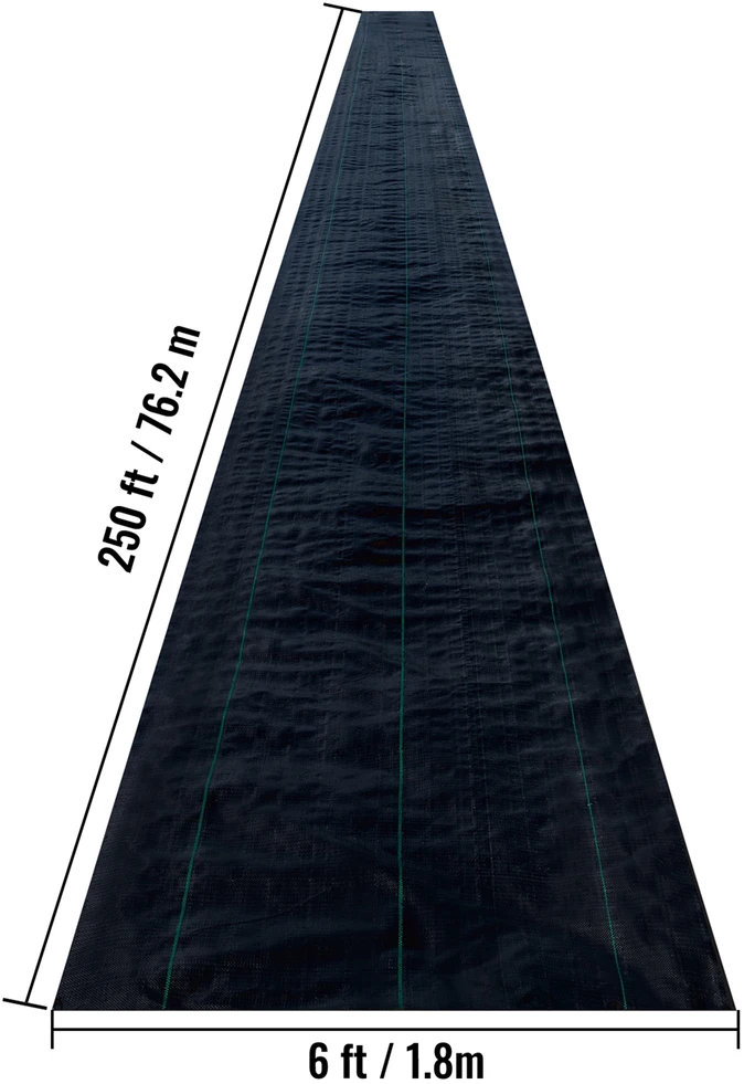 VEVOR Piktžolių barjerinė geotekstilė 1.8 x 76 m