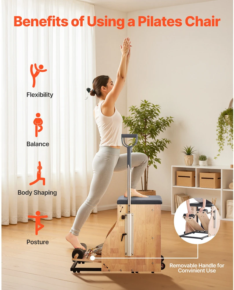 VEVOR Pilates kėdė su padalytu pedalu viso kūno treniruotėms