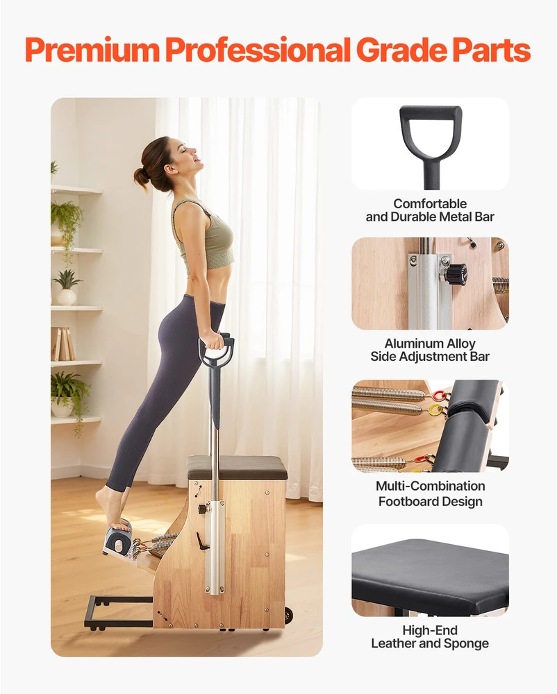 VEVOR Pilates kėdė su padalytu pedalu viso kūno treniruotėms