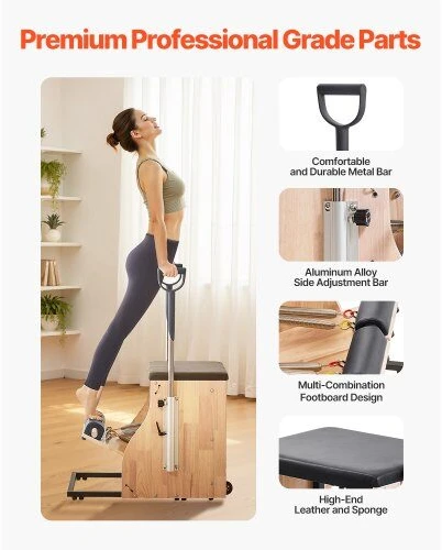 VEVOR Pilates kėdė su padalytu pedalu viso kūno treniruotėms