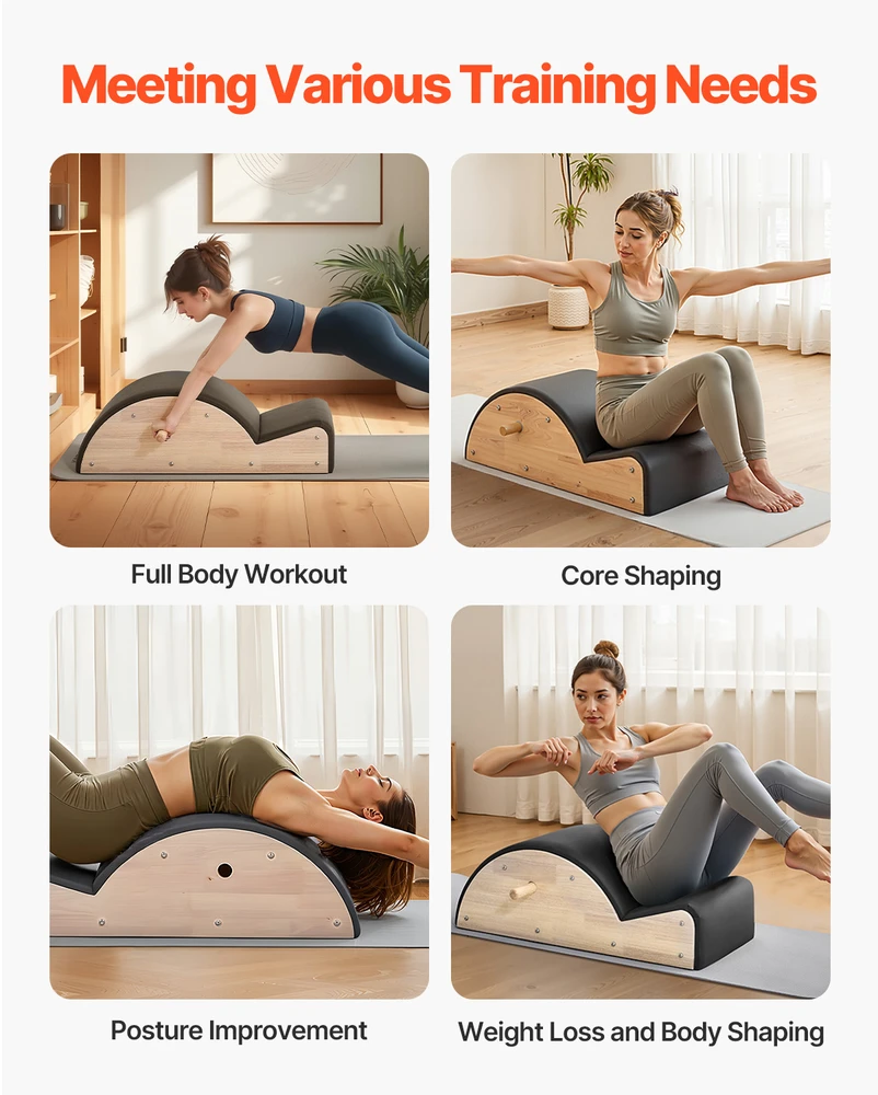 VEVOR Pilates pilvo korektorius iš guminto medžio