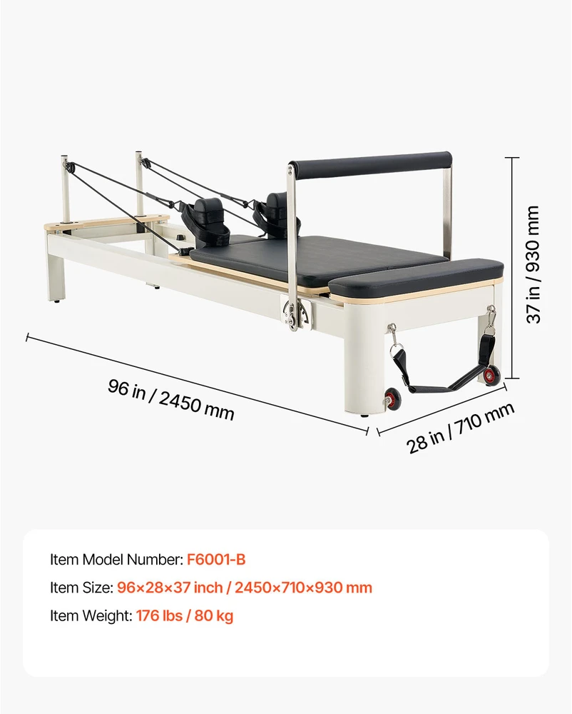 VEVOR Pilates reformer treniruoklis namams su pasipriešinimu