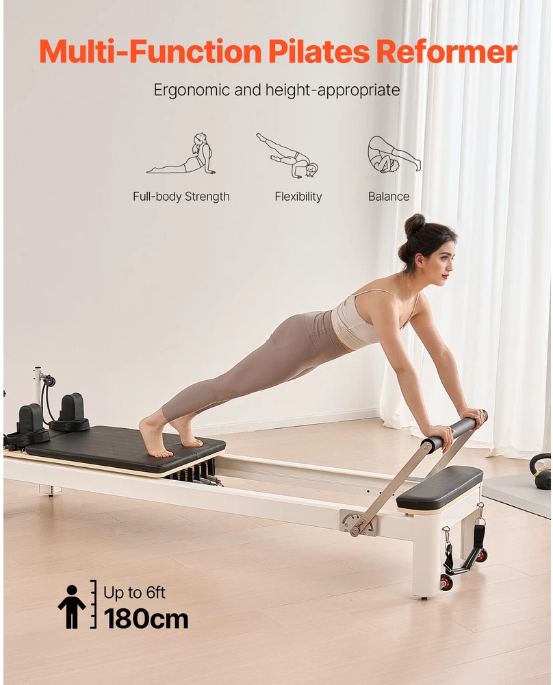 VEVOR Pilates reformer treniruoklis namams su pasipriešinimu