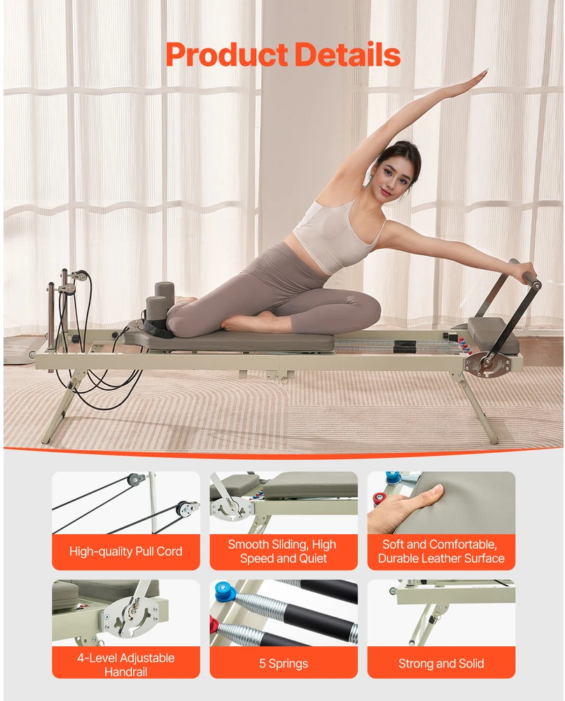 VEVOR Sulankstomas pilates reformeris namų treniruoklis