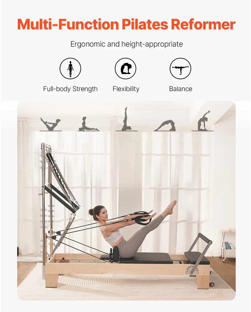 VEVOR Medinis pilates reformeris namų pratimams