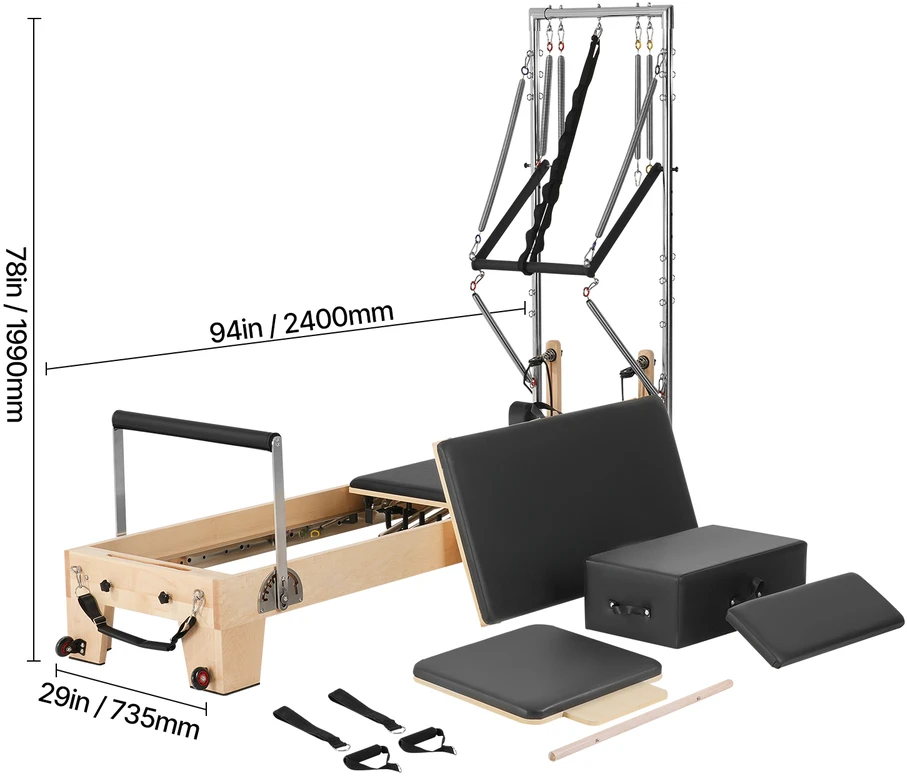 VEVOR Medinis pilates reformeris namų pratimams