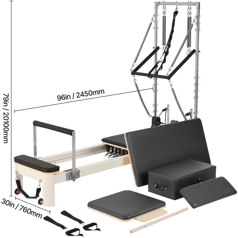 VEVOR Pilates reformeris su pasipriešinimu namų sporto salei
