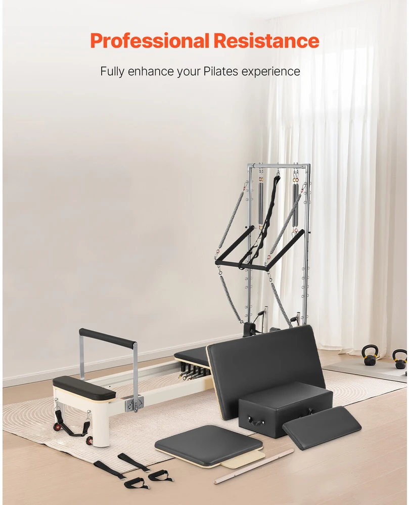VEVOR Pilates reformeris su pasipriešinimu namų sporto salei