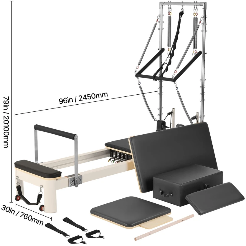 VEVOR Pilates reformeris su pasipriešinimu namų sporto salei