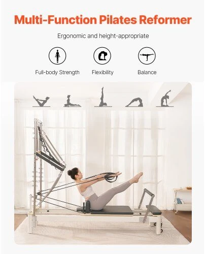 VEVOR Pilates reformeris su pasipriešinimu namų sporto salei