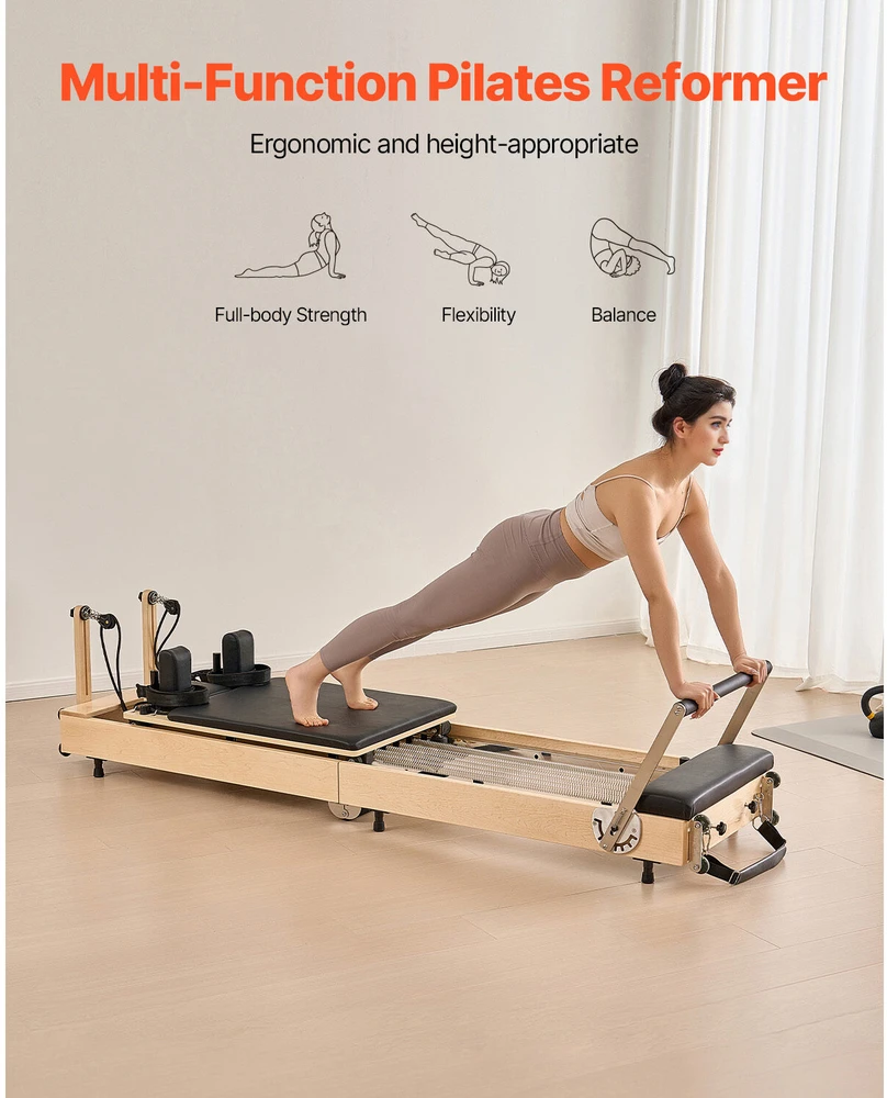 VEVOR Sulankstomas medinis pilates treniruoklis namams
