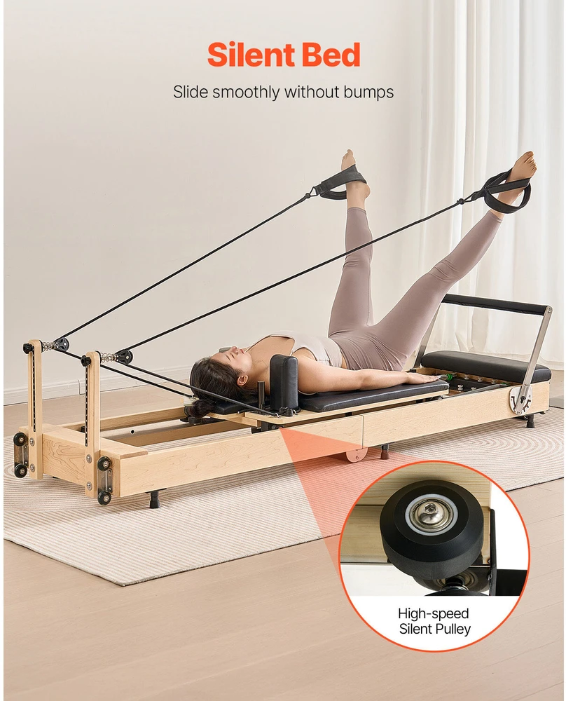 VEVOR Sulankstomas medinis pilates treniruoklis namams